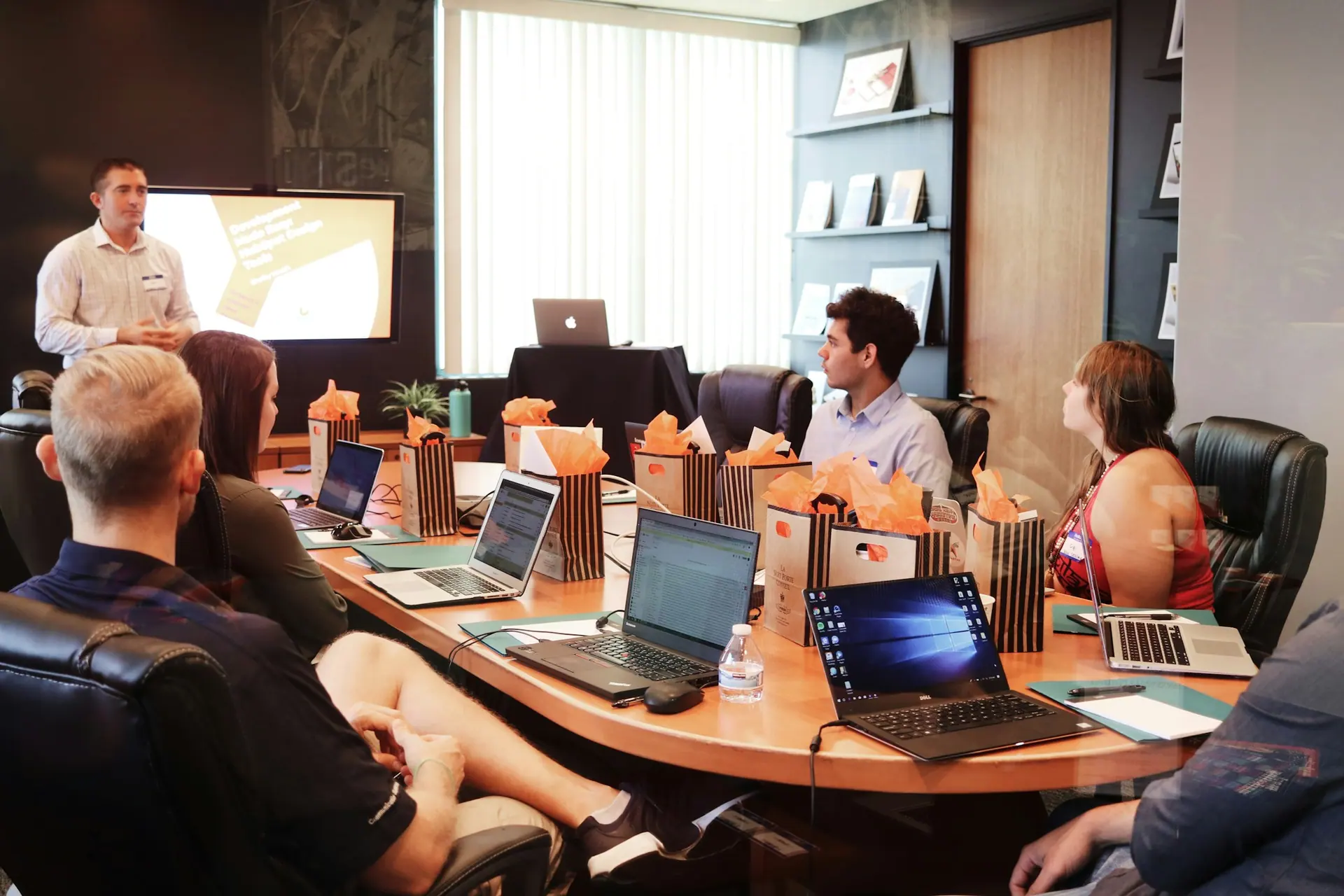 Office technology environment representing user access and device management