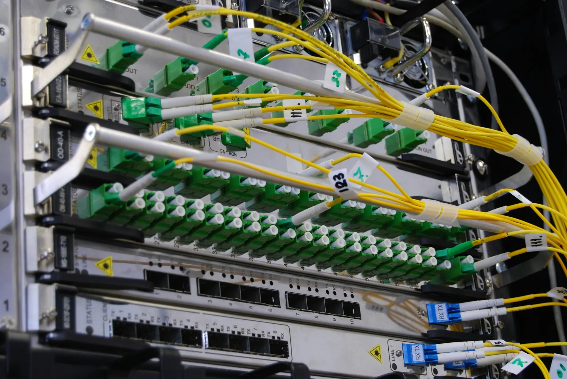Network topology equipment and structured cabling in a business environment